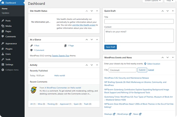 CPanel Dashboard